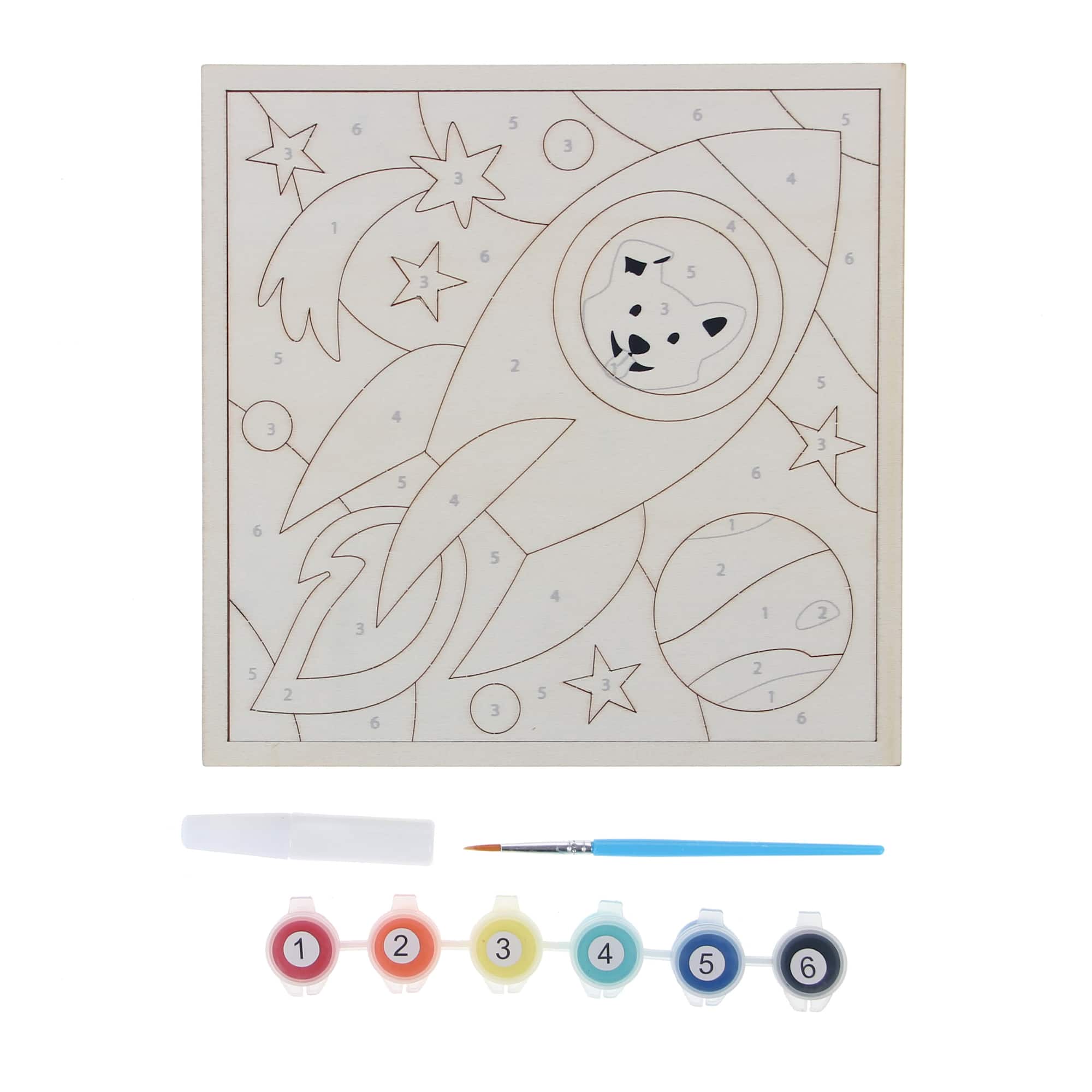 Space Wood Paint-by-Number Puzzle Kit by Creatology™